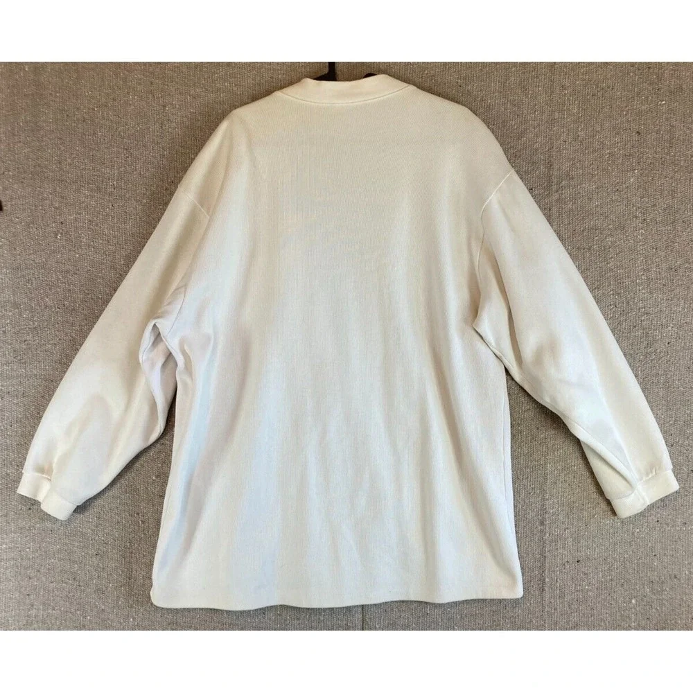 VTG Mens Sz XL Made in USA LL BEAN Beige Cargidan Sweater Pockets